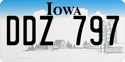 IA license plate DDZ797