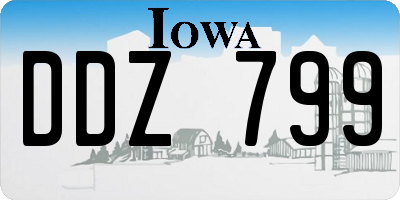 IA license plate DDZ799