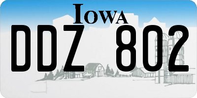IA license plate DDZ802