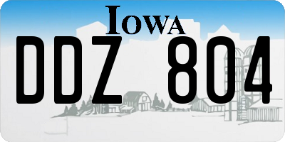 IA license plate DDZ804