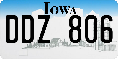 IA license plate DDZ806