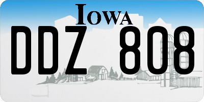 IA license plate DDZ808