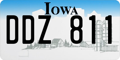 IA license plate DDZ811