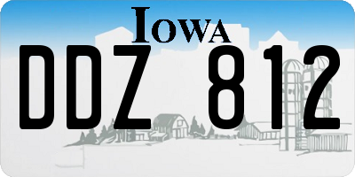 IA license plate DDZ812