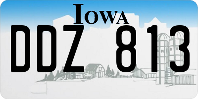 IA license plate DDZ813