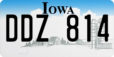 IA license plate DDZ814