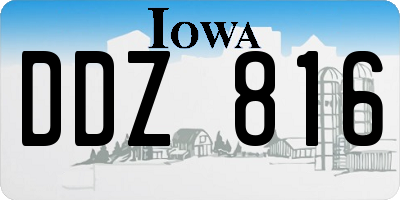 IA license plate DDZ816