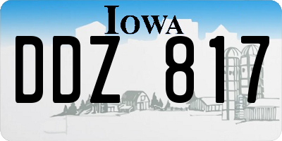 IA license plate DDZ817