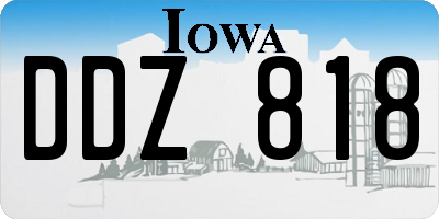 IA license plate DDZ818