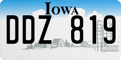 IA license plate DDZ819