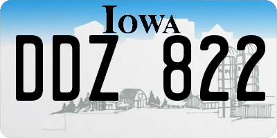 IA license plate DDZ822