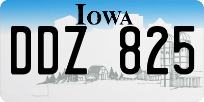 IA license plate DDZ825