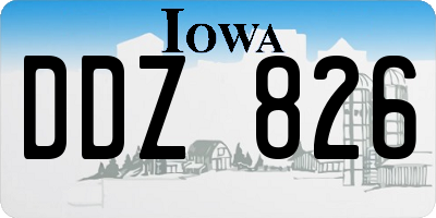 IA license plate DDZ826