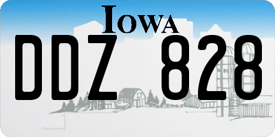 IA license plate DDZ828