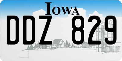 IA license plate DDZ829