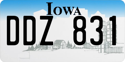 IA license plate DDZ831