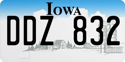 IA license plate DDZ832