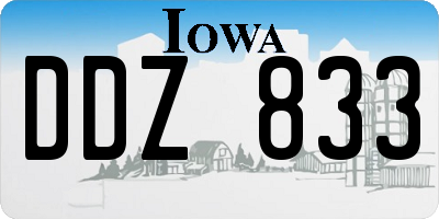 IA license plate DDZ833