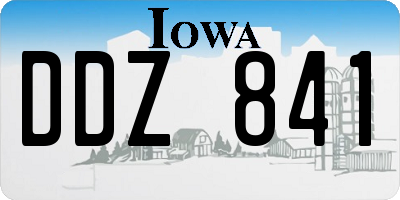 IA license plate DDZ841