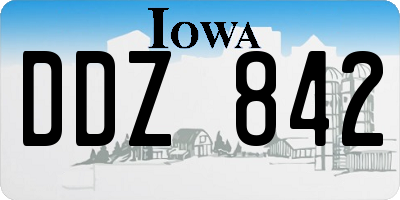 IA license plate DDZ842