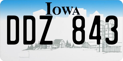 IA license plate DDZ843