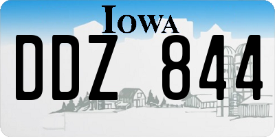 IA license plate DDZ844