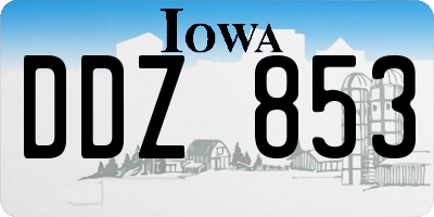 IA license plate DDZ853