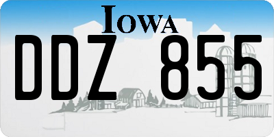 IA license plate DDZ855