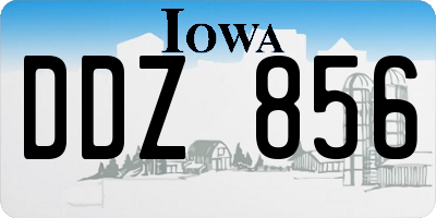 IA license plate DDZ856