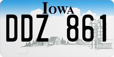 IA license plate DDZ861