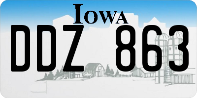 IA license plate DDZ863