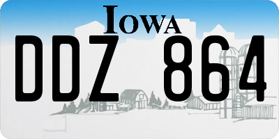 IA license plate DDZ864