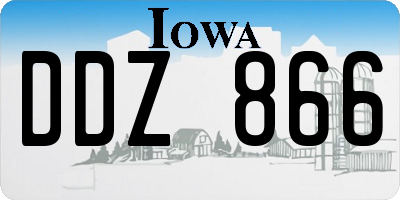 IA license plate DDZ866