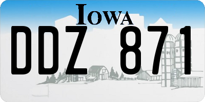 IA license plate DDZ871