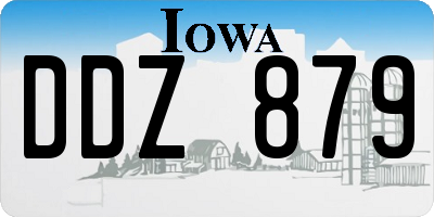 IA license plate DDZ879