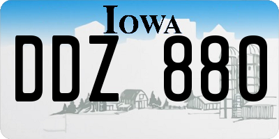 IA license plate DDZ880