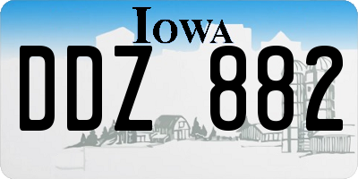 IA license plate DDZ882
