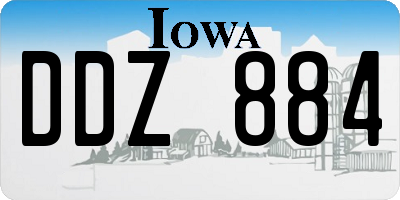 IA license plate DDZ884