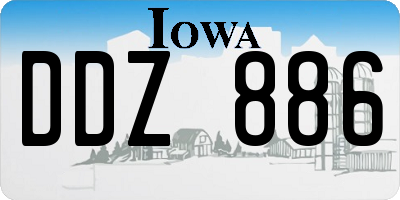 IA license plate DDZ886