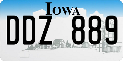 IA license plate DDZ889
