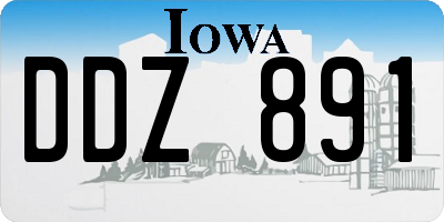 IA license plate DDZ891
