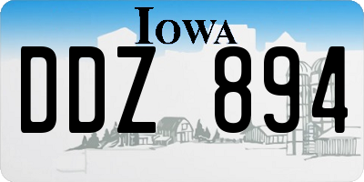 IA license plate DDZ894