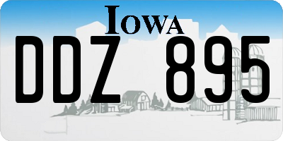 IA license plate DDZ895