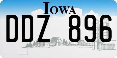 IA license plate DDZ896