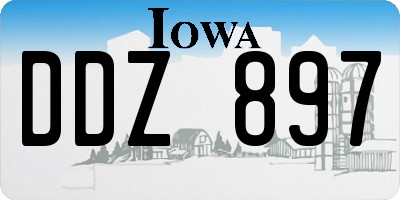 IA license plate DDZ897