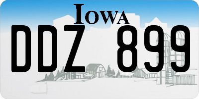 IA license plate DDZ899