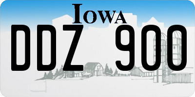 IA license plate DDZ900