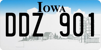 IA license plate DDZ901