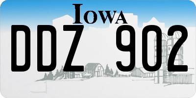 IA license plate DDZ902