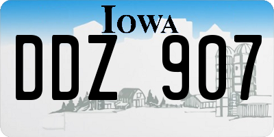 IA license plate DDZ907